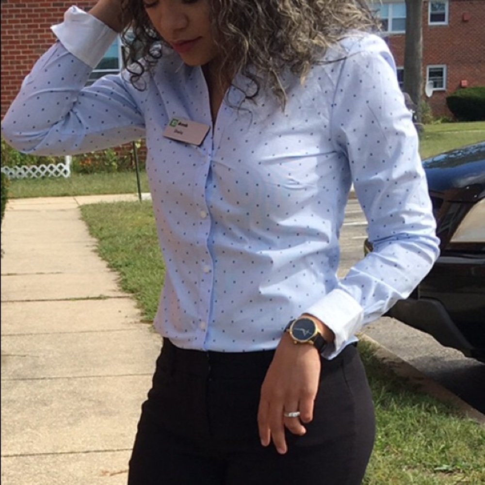 Baby blue button down